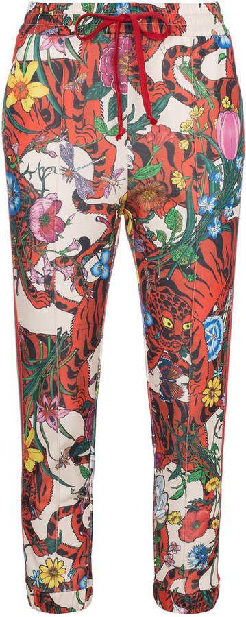 gucci sweatpants flowers|gucci joggers price.